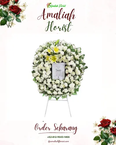 Krans Bunga Duka Cita di Tanjakan
